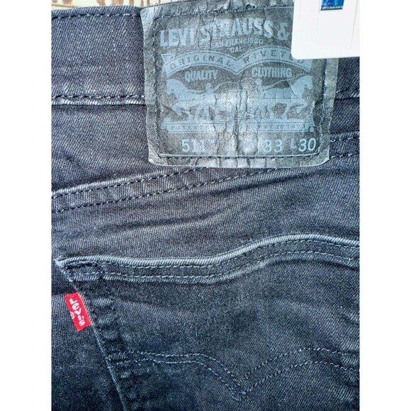 NWOT Men’s Levi’s 511 Slim Fit Denim Jeans - Black - 33x30 - Picture 3 of 4
